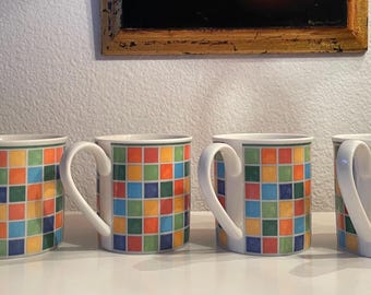 Villeroy & Boch Mugs Set of 4 | Twist Alea Limone by Villert Boch coffee Mugs | 4 Porcelain Villeroy Boch Cups