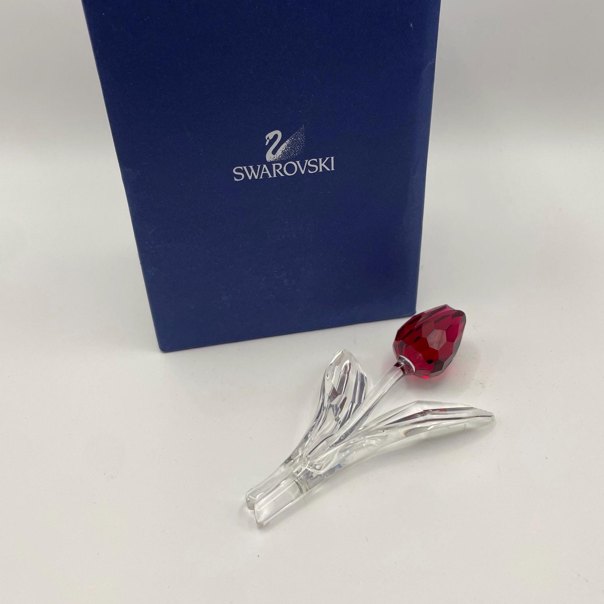 新品　Swarovski クリスタル チューリップ 赤 置物 スワロフスキー スワロフスキー レッドクリスタル チューリップ フィギュア