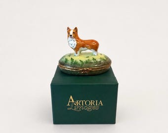 J.ベスウィックの小さなコーギー犬の磁器の置物 - Etsy 日本