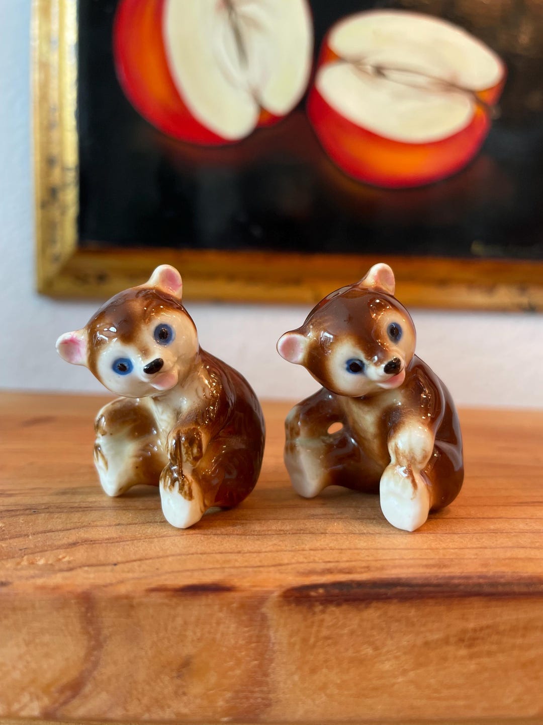 Vintage Bone China Shiken Brown Bears Figurine Japan Lot of 2 - Etsy