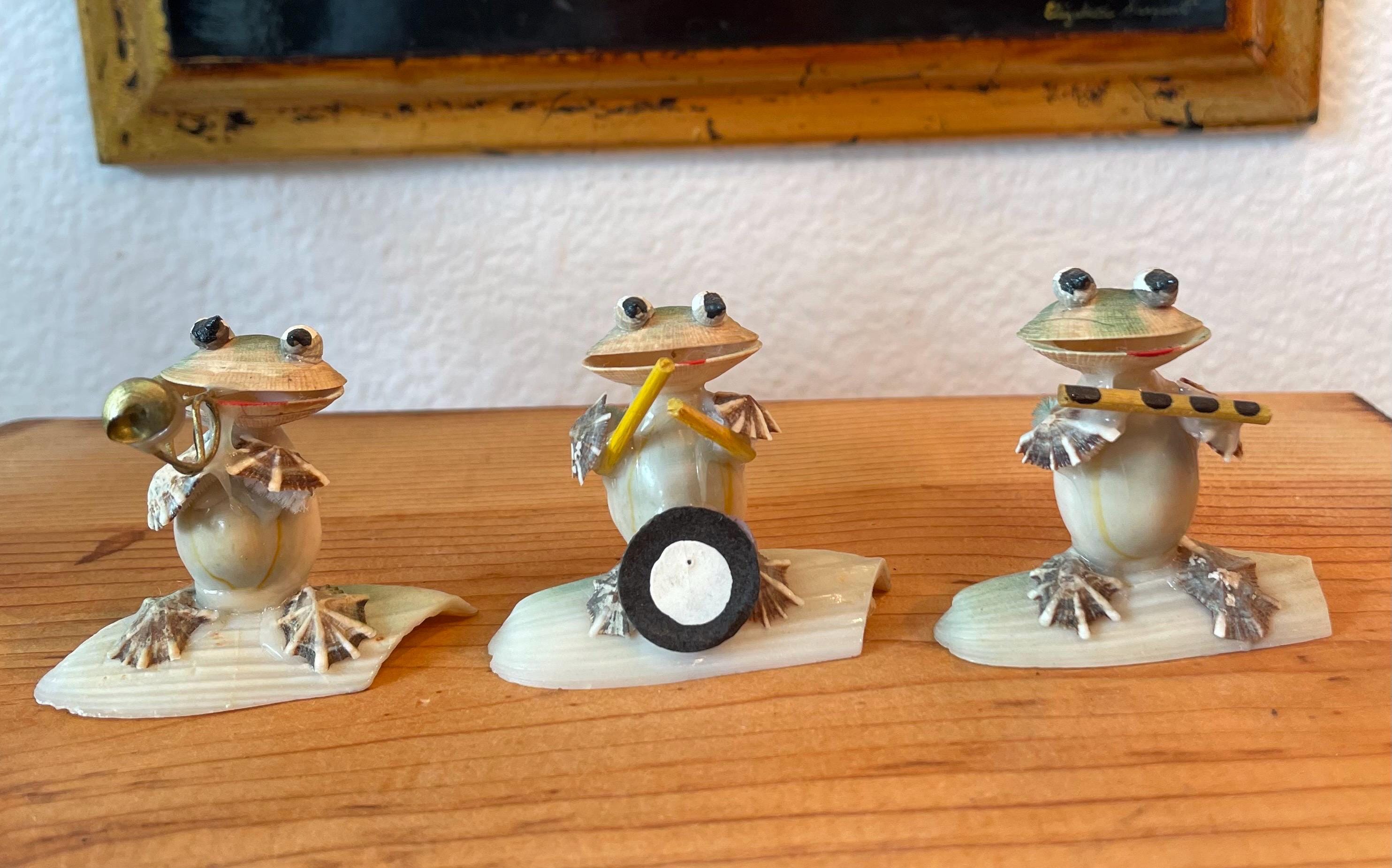 ヴィンテージ ミュージカル シェルフロッグ 像 | 日本のシェルフロッグ