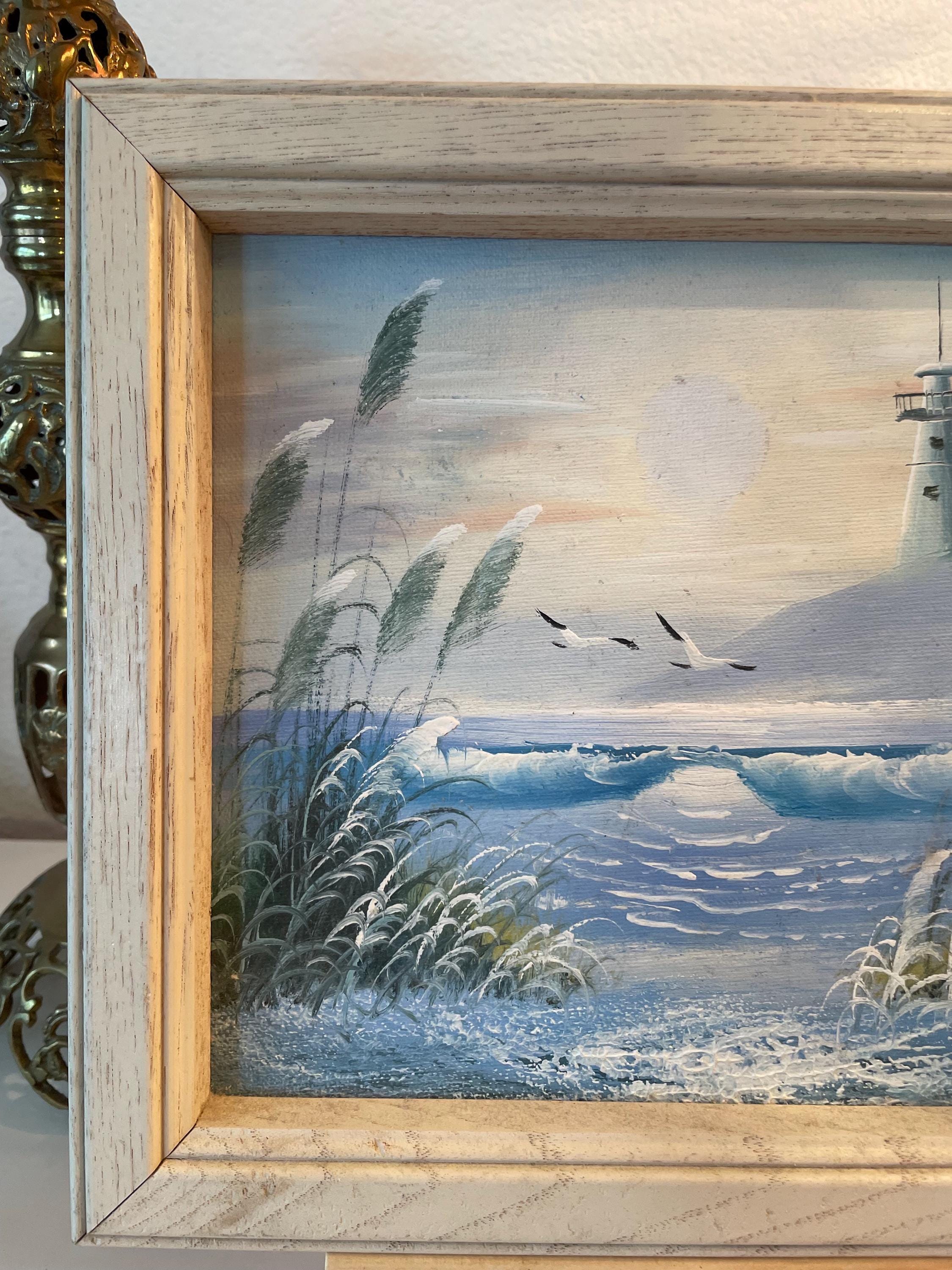 ヴィンテージ ロイ・テイラー 油絵（ボード） | 海景油絵（ハード