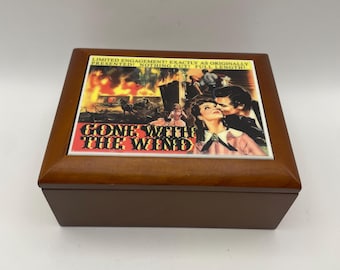Vintage Gone With The Wind Spieluhr | Taras Thema Holz Schmuckschatulle | Scarlett O’Hara Film Erinnerungsbox Erinnerungsbox
