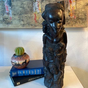 Tree of Life Ironwood Sculpture | Makonde Family Tree Ironwood Statue | Hand Carved Wooden Tree of Life Figurine