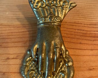 ビンテージ☆ハンドクリップ(大サイズ)壁掛けビクトリア朝 真鍮