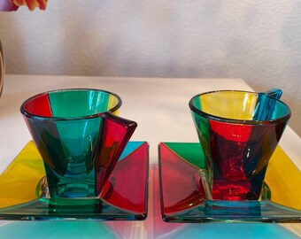 Vintage Italian Zecchin Style Murano Glass Art Deco Design