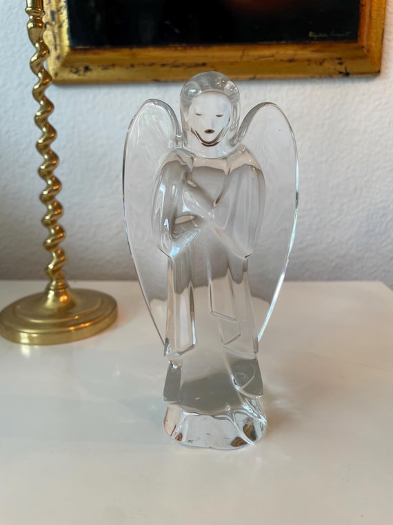 Baccarat Crystal Angel Praying With Arms Crossed Standing