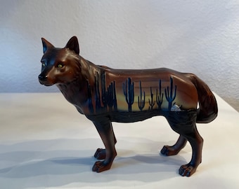 Vintage Westland Geschenk Call of the Wolf Wüstenfigur