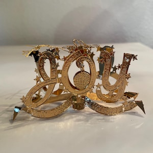 Danbury Mint Gold Christmas Ornament Joy To The World | 1993 Gold Plated Ornament | Vintage Danbury Mint God Ornament