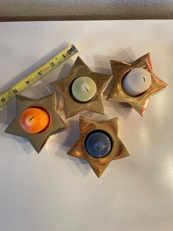 ヴィンテージ真鍮製星型キャンドルホルダー 4個セット - Etsy 日本