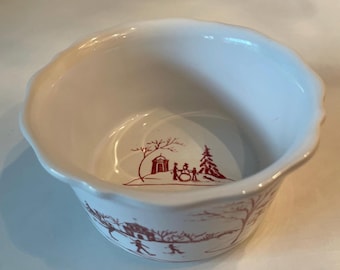 Country Estate Small Bowl by Juliska with Winter Frolic Scenes