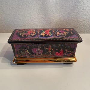 Vintage 1991 Ardleigh Elliott & Sons Porcelain Box Not Working, Nutcracker Ballet Theme