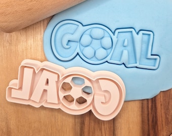 Goal Cookie Cutter - Football Cookies, Love Soccer - Coach Gift, Sports Cutters - Pastry, Fondant, Dough, Biscuit