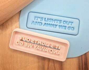 Racing Quote Cookie Cutter - It&#39;s lights out and away we go - Car Race Gift, Racing Sports Cutters - Pastry, Fondant, Dough, Biscuit