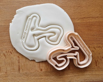 Circuit Zandvoort, Netherlands Cookie Cutter - Formula 1 Cookies - F1 Gift, Sports Cutters - Pastry, Fondant, Dough, Biscuit