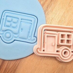 Carvan Cookie Cutter - Outdoor Camping, Camper, Road Trip Cookies - Summer Camp Out Cutters - Pastry, Fondant, Dough, Biscuit