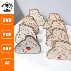Laser cut Bärenfamilie | Stammbaum | Stammbaum Bärenständer | Bärenfamilie cut svg | SVG Dxf Ai pdf | Stammbaum | Laserschnitt-Dateien 3 mm