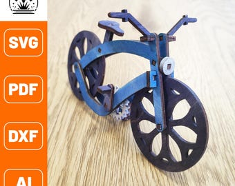 Laser cut bicycle | bike laser cut svg | cycle File | bike laser cut svg | SVG Dxf Ai pdf | bicycle | Laser cut files 3mm