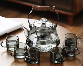 Heat-resistant glass teapot, tea set, steaming and boiling teapot,teapot and teacup,flower teapot,fruit teapot,electric ceramic stove teapot