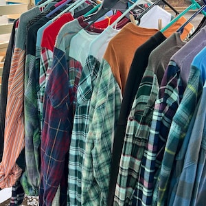 Upthrifted Upcycled Repurposed Flannel Tshirt Combination Mystery Pick!