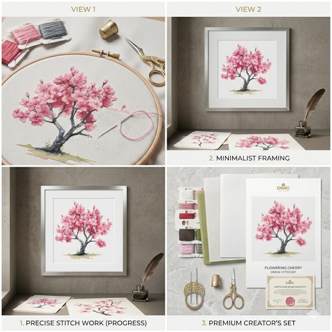 Cherry Blossom Tree Cross Stitch Pattern – Sakura Floral Spring Decor ...
