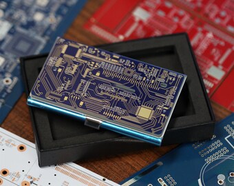 Circuit Board Art Business Card Holder /Pcb Art /Mothers Day Gift /Husband Gift / Corporate Gift / Tech Accessories/Business Card Box