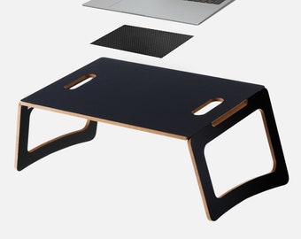 Wooden Foldable Laptop Stand, Portable Lap Desk, Laptop Support, Bed Tray, Multifunctional Stand, Work From Home Gift for him