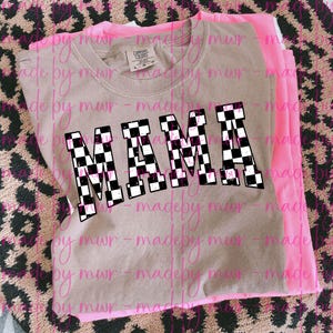 Checkered Mama T-shirt: Oversized Comfort Tee image 4