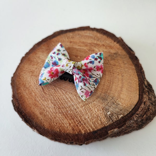 Barrette anti-glisse pour bébé faite avec du tissu Liberty