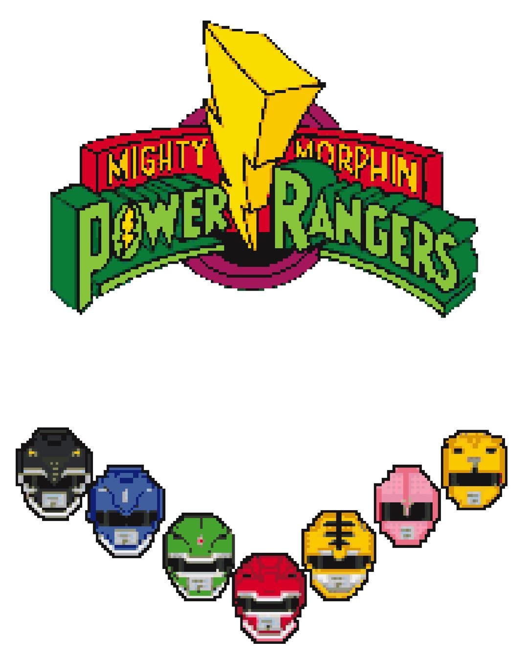 Power Rangers Logo Needlepoint Cross Stitch Pattern PDF Download - Nerd ...