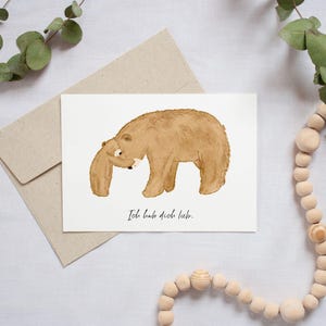 Postkarte A6 Papabär Mamabär Karte Familie Kinder Postkarte Geburtstag Geburtstagskarte Papa Geburtstagskarte Mama Postkarte Tierkarte