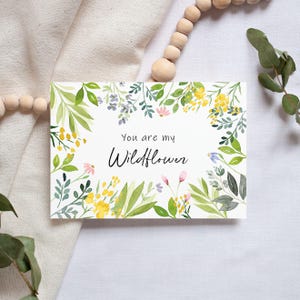 Postkarte A6 Geburtstag You are my Wildflower Karte Kinder Postkarte Geburtstag Geburtstagskarte Postkarte Blumenwiese