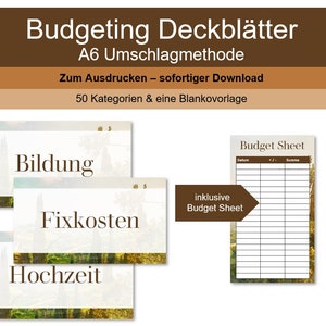 budgeting cover sheets