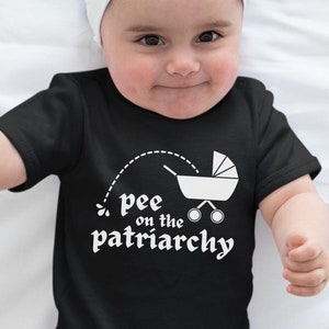 Kissa på patriarkatet Goth Bodysuit, Feministisk Progressiv Liberal Vänster Häxig Emo Alternativ Punk Rock Babykläder, Goth Mamma Gåva
