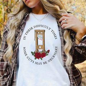 French Revolution Guillotine Shirt, Anti Capitalism Social Justice Liberal Leftist Resistance Tee, Eat The Rich, Cuts May Be Necessary