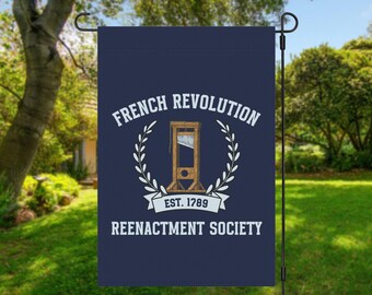 French Revolution Guillotine Yard Garden House Flag, Anti Capitalism Social Justice Human Rights Liberal Leftist Anarchist, Eat The Rich