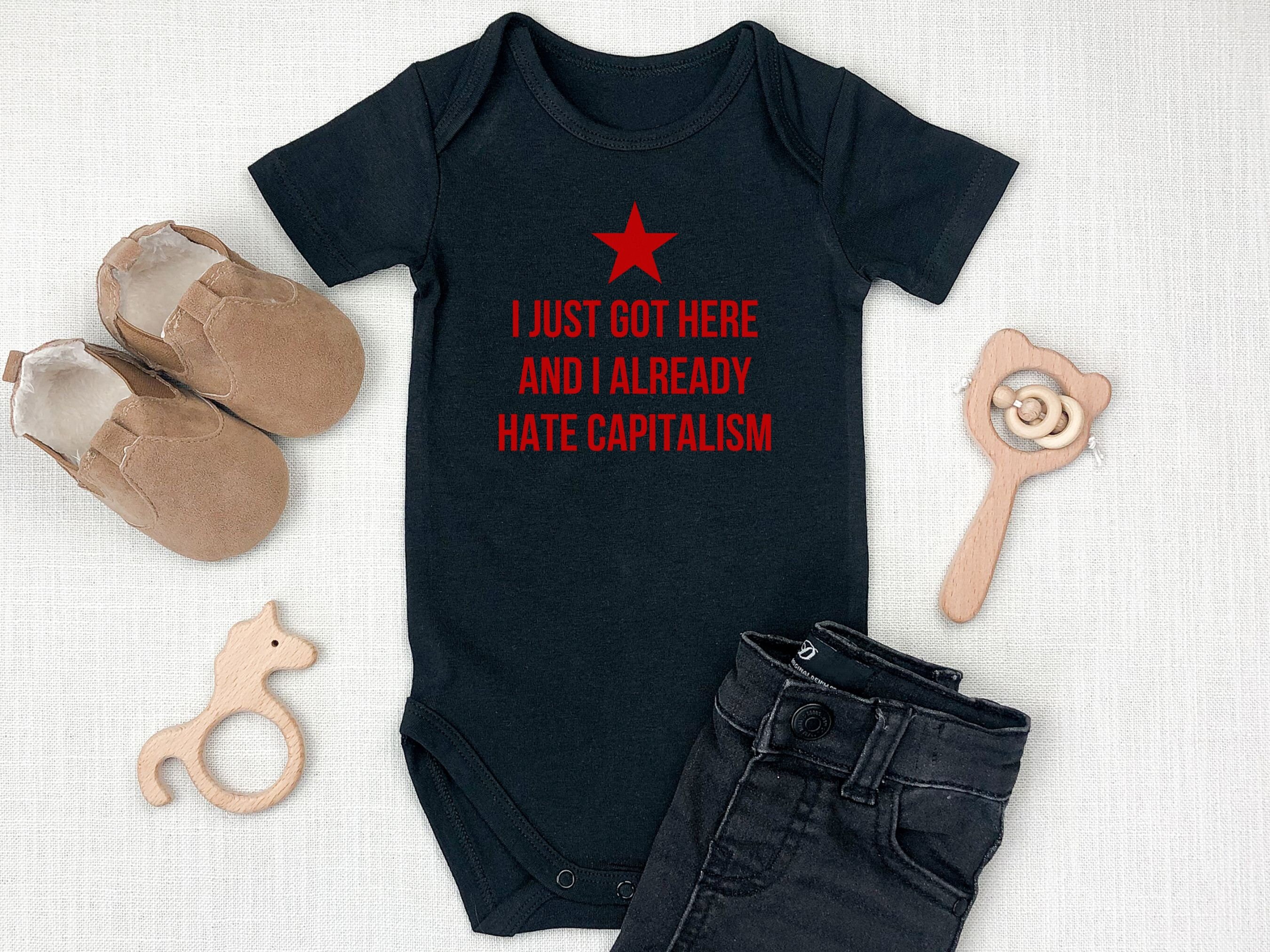 Anti Capitalism New Baby Bodysuit, Marxist Kid Clothing, Progressive ...