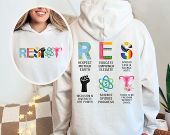 RESIST Hoodie, Banned Books BLM Reproductive LGBT Rights Social Justice Climate Change Science Liberal Feminist Activist Hooded Sweatshirt