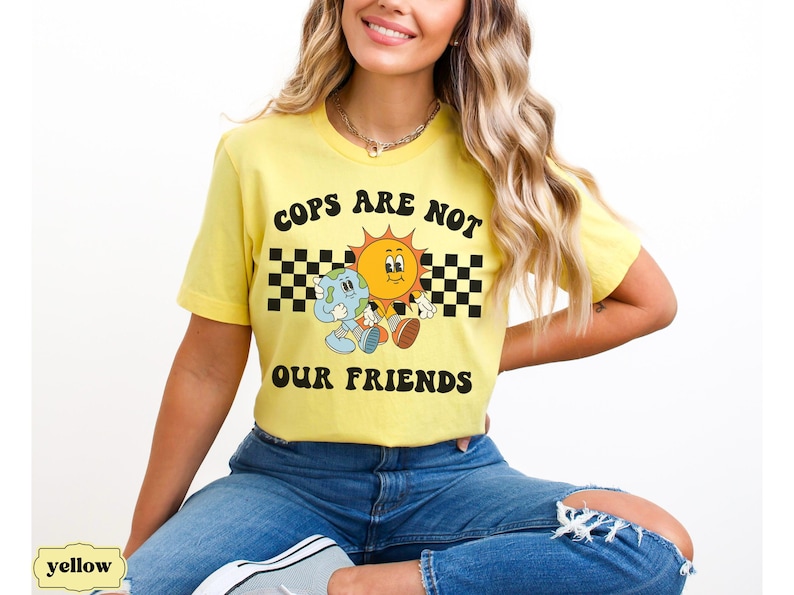 ACAB Shirt, Fuck The Police, Liberal Leftist Social Justice Anti Police Brutality Tshirt, Anarchist, Defund The Police, Black Lives Matter Yellow