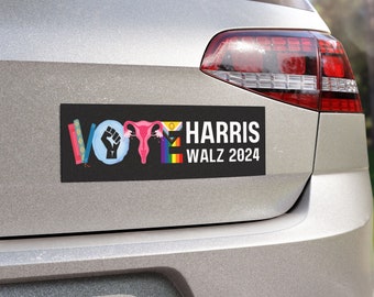 Harris Walz 2024 Vote Automagnet, verbotene Bücher, BLM, reproduktive LGBT-Rechte, Geschenk für Aktivisten für soziale Gerechtigkeit, Anti-Trumpf-Automagnet