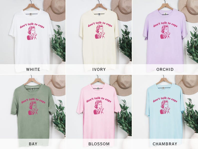 Don't Talk To Cops Comfort Colors Tee, ACAB Shirt, Fuck The Police, Liberal Leftist Social Justice Anti Police Brutality, Defund The Police image 4