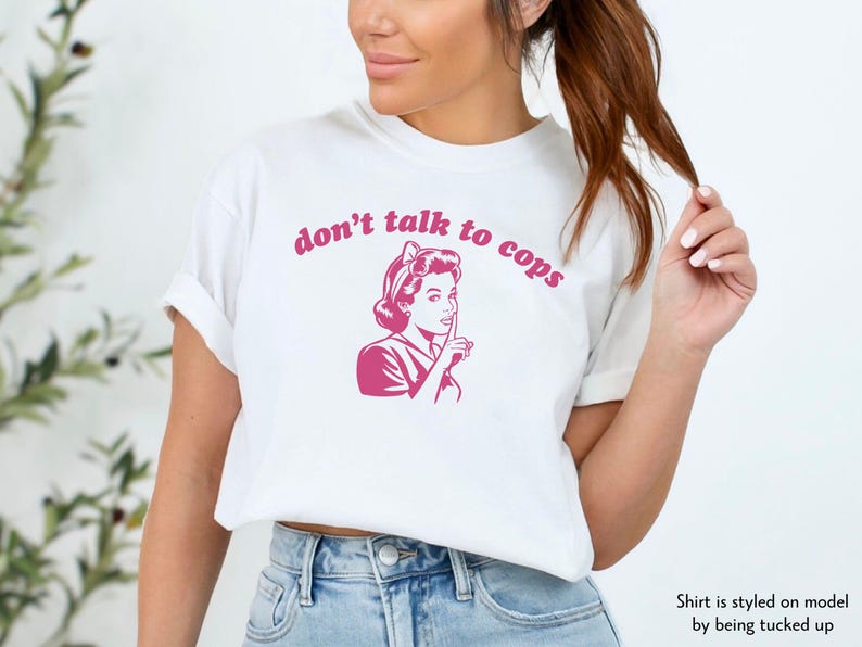 Don't Talk To Cops Comfort Colors Tee, ACAB Shirt, Fuck The Police, Liberal Leftist Social Justice Anti Police Brutality, Defund The Police image 2