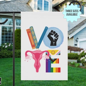 Trendy Vote Garden Flag, Midterm Elections, Read Banned Books, BLM, Reproductive Rights, LGBT Rights Activist, Liberal Political Yard Sign