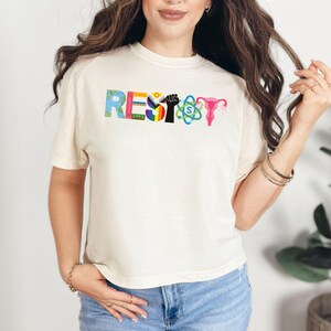 Resist Comfort Colors Boxy Tee, Banned Books BLM Reproductive LGBT Rights Social Justice Climate Change Science Liberal Feminist Activist