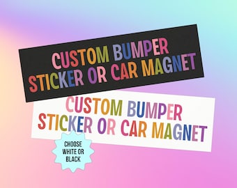 Adesivo magnetico/paraurti per auto personalizzato con lettere arcobaleno, adesivo magnetico personalizzato, attivista femminista liberale, giustizia sociale e diritti umani