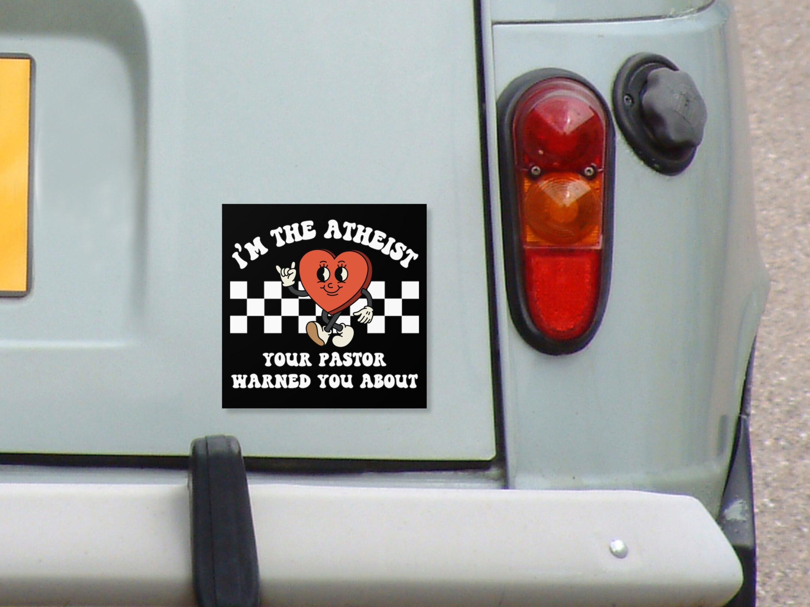 Funny Atheist Sticker, Sarcastic Anti Religion Bumper Car Decal, Tax ...