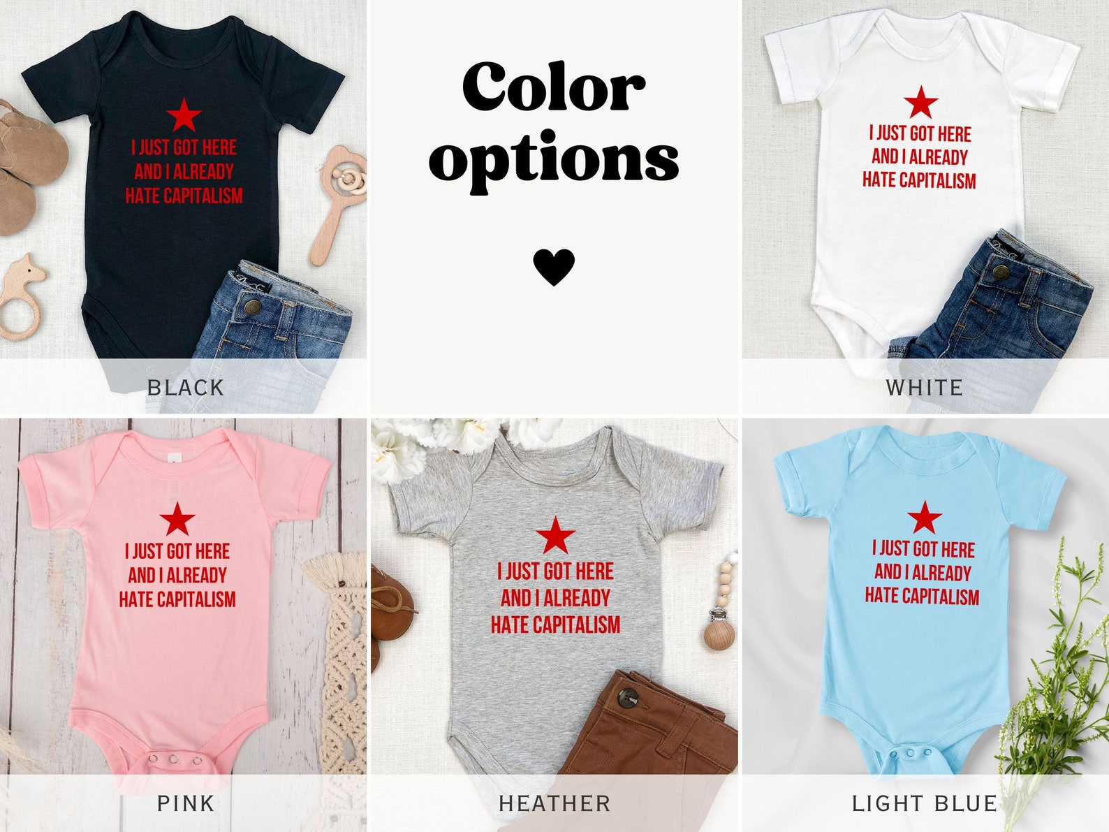 Anti Capitalism New Baby Bodysuit, Marxist Kid Clothing, Progressive ...