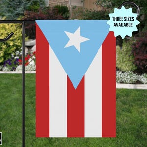 Puerto Rico Independence Light Blue Garden/Yard/House Flag, Puerto Rican Pride Ally, Abolish ICE, Anti Trump MAGA Fascism