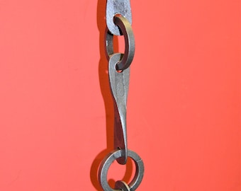 Wrought Iron Art Deco Chain, Lighting, Chandelier, Lamp, Handmade in the USA by Worthington Forge