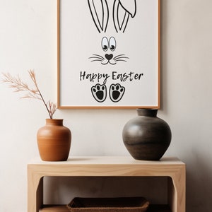 Happy Easter Bunny Digital Poster Spread Joy and Cheer This Easter Season zdjęcie 3